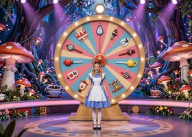 Adventures Beyond Wonderland Game Show im Wunderland-Stil bei XON Casino