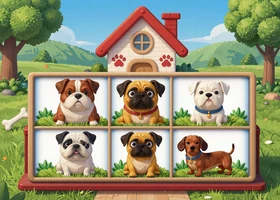The Dog House Spielautomat mit lustigen Cartoon-Hunden und Sticky Wilds