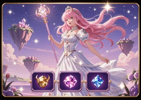 Starlight Princess Spielautomat mit magischer Anime-Prinzessin und Sternenhimmel